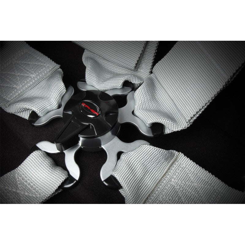 Cipher Racing Harness 5 Point 3 Inch (Silver) Camlock Quick