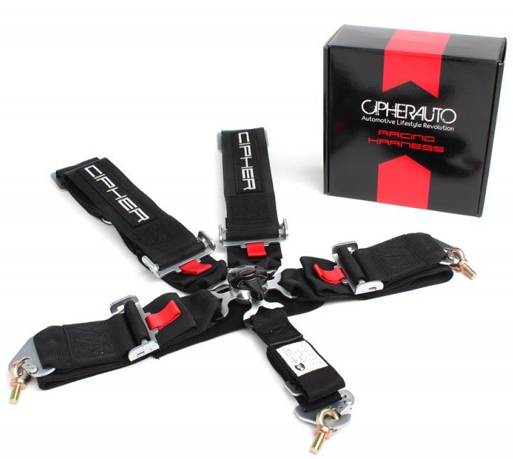 Cipher Racing Harness 5 Point 3 Inch (Black) Camlock Quick Cipher Racing Harness 5 Point 3 Inch (Black) Camlock Quick