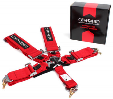 Cipher Racing Harness 5 Point 3 Inch (Red) Camlock Quick Release